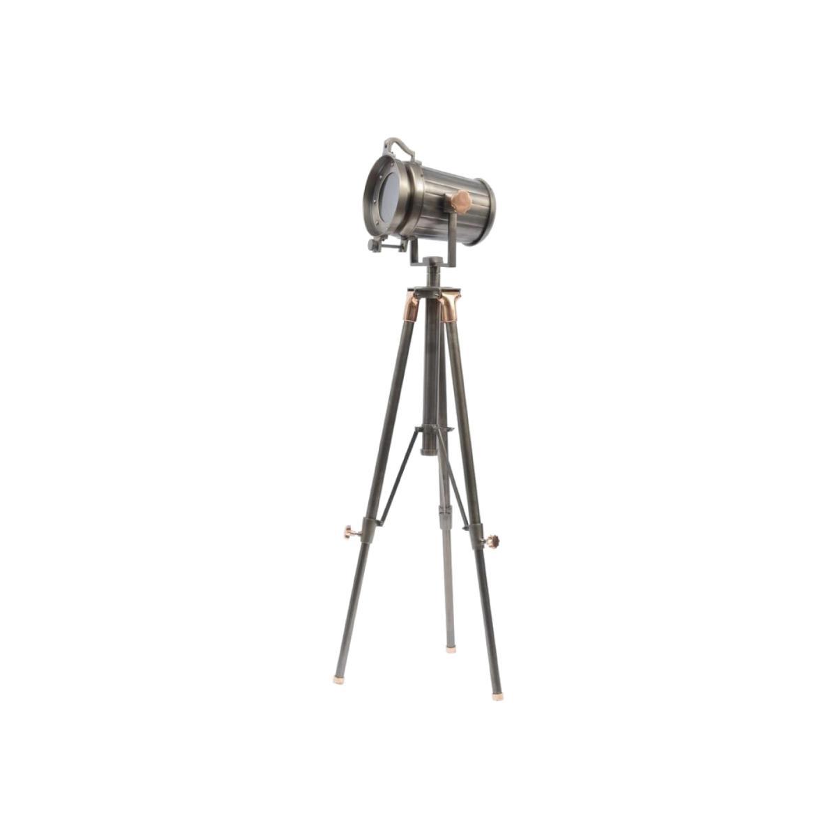 Libra Charlie Tripod Floor Lamp Copper And Satin Grey – image 1