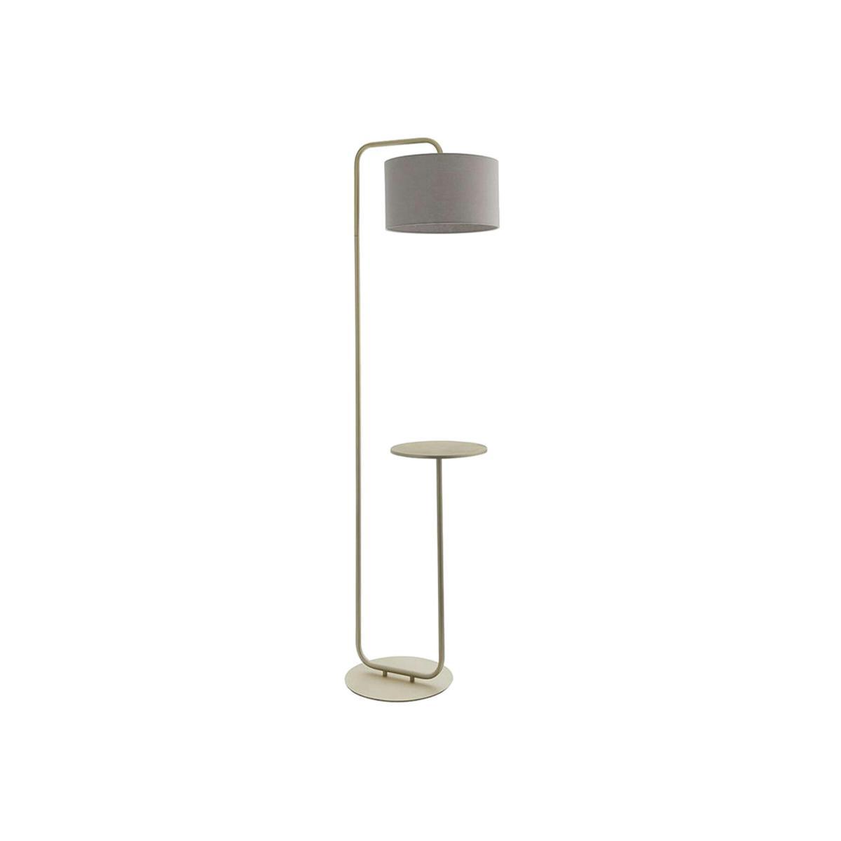 Harlee Champagne Standing Floor Lamp with Table – image 1