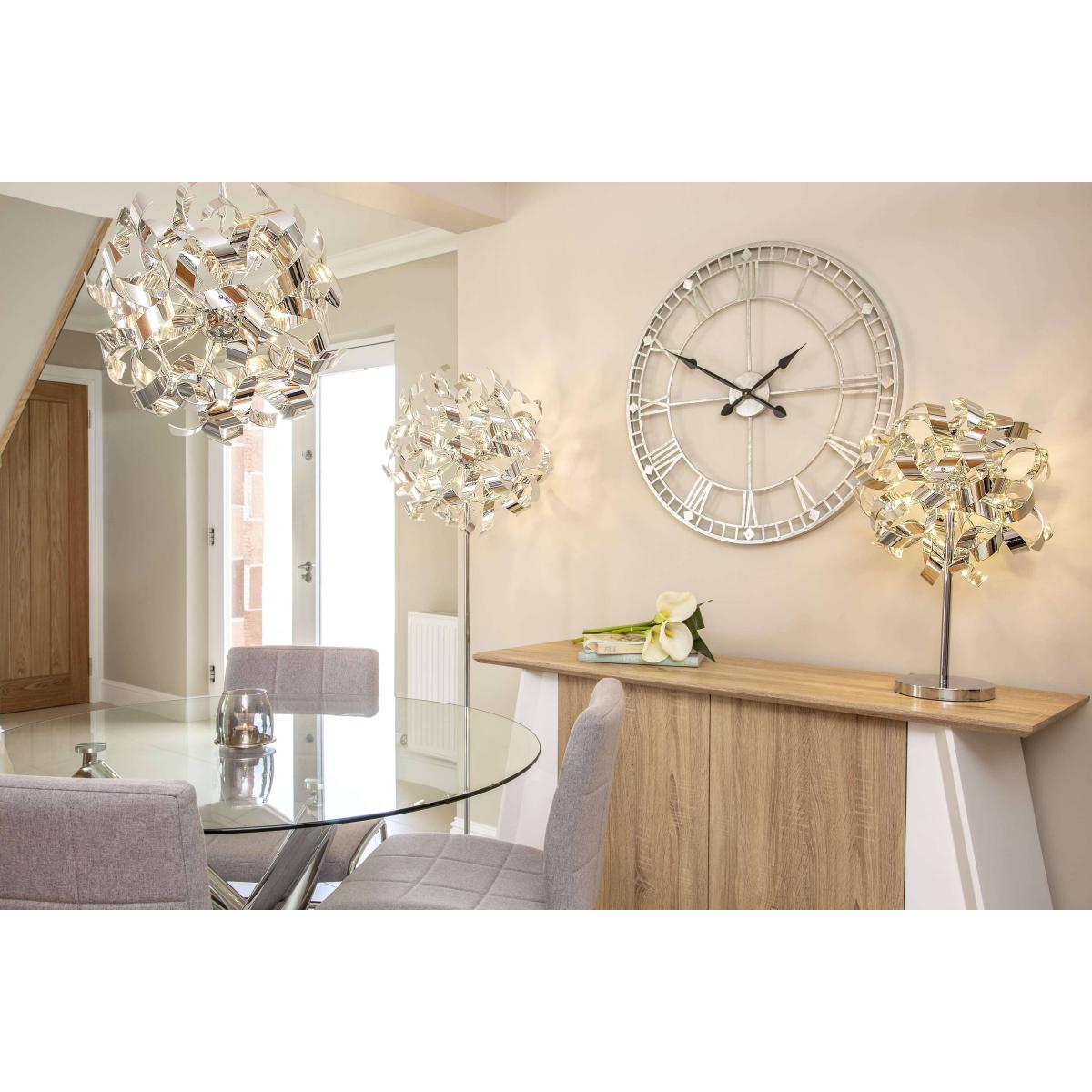 Lyndsay 4 Light Floor Lamp Chrome – image 5