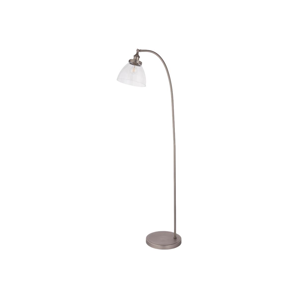 Hansen Brushed Silver and Glass Floor Lamp – image 1