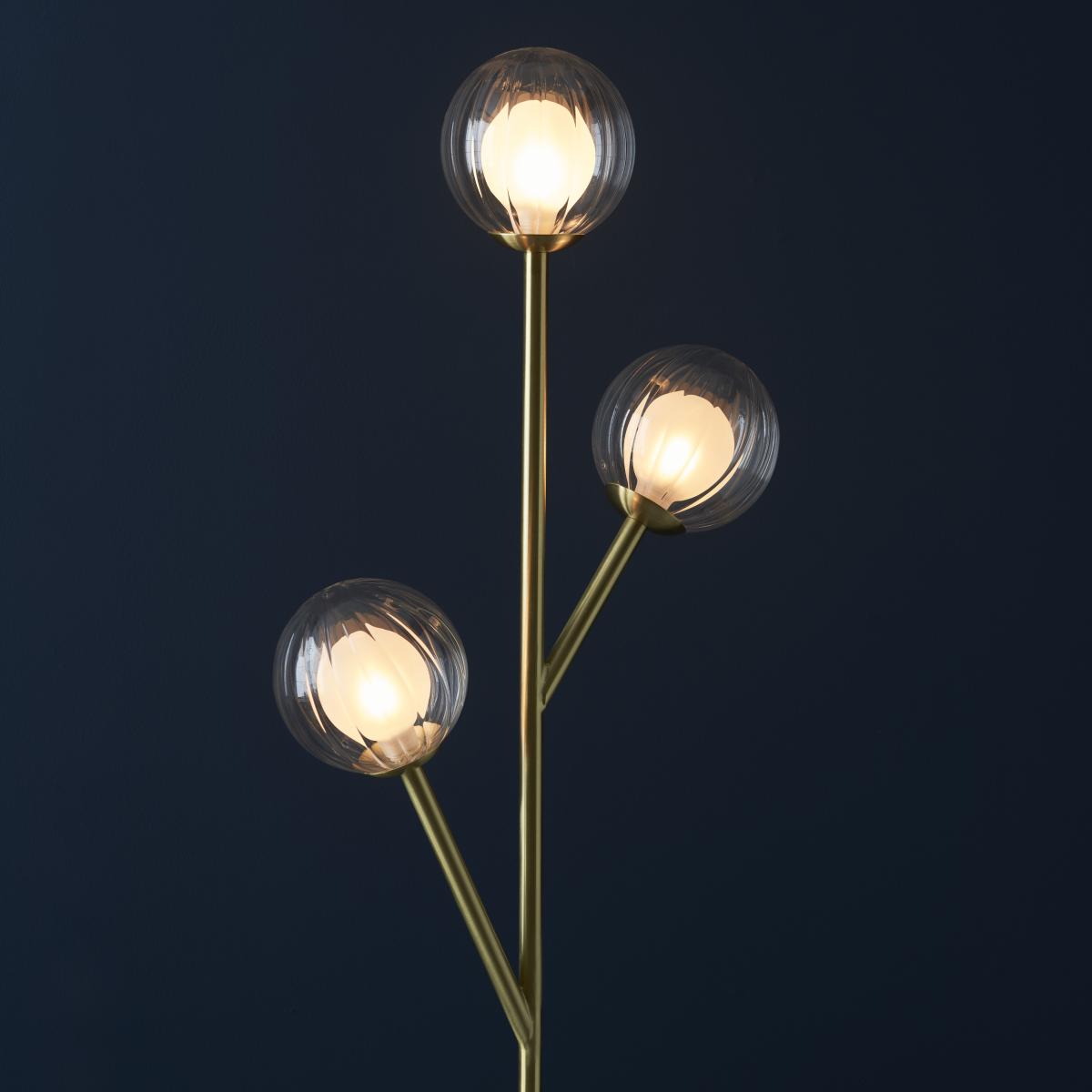 Udo 3 Light satin Brass Floor lamp – image 4