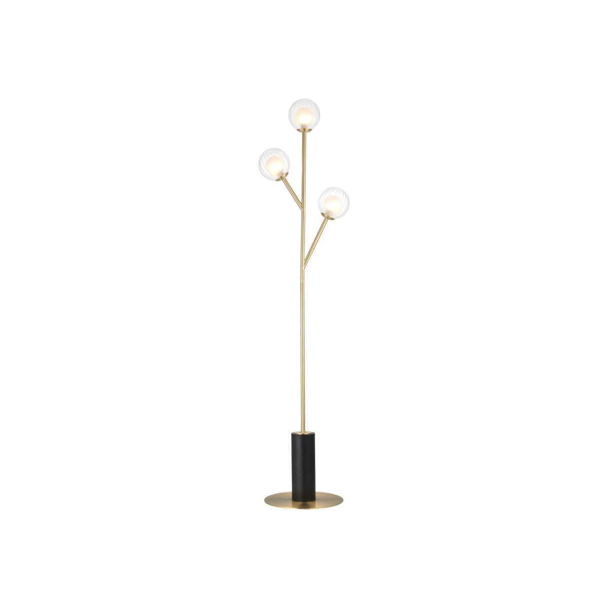 Udo 3 Light satin Brass Floor lamp – image 1