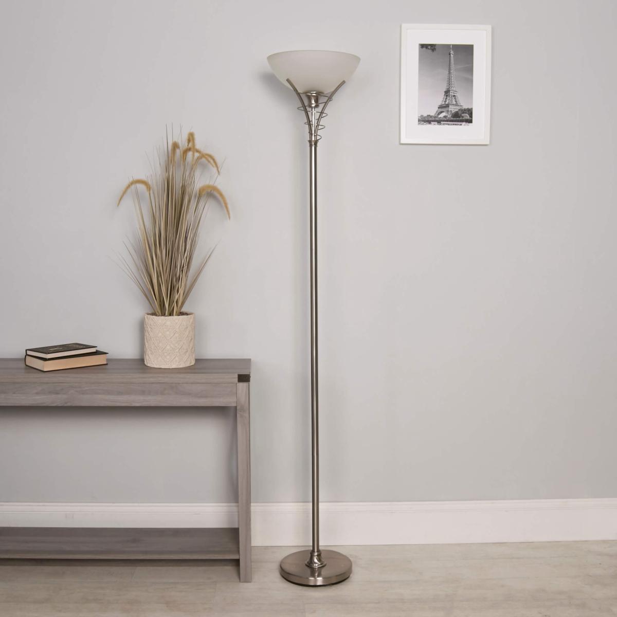Gretta Satin Nickel Uplighter Floor Lamp – image 2
