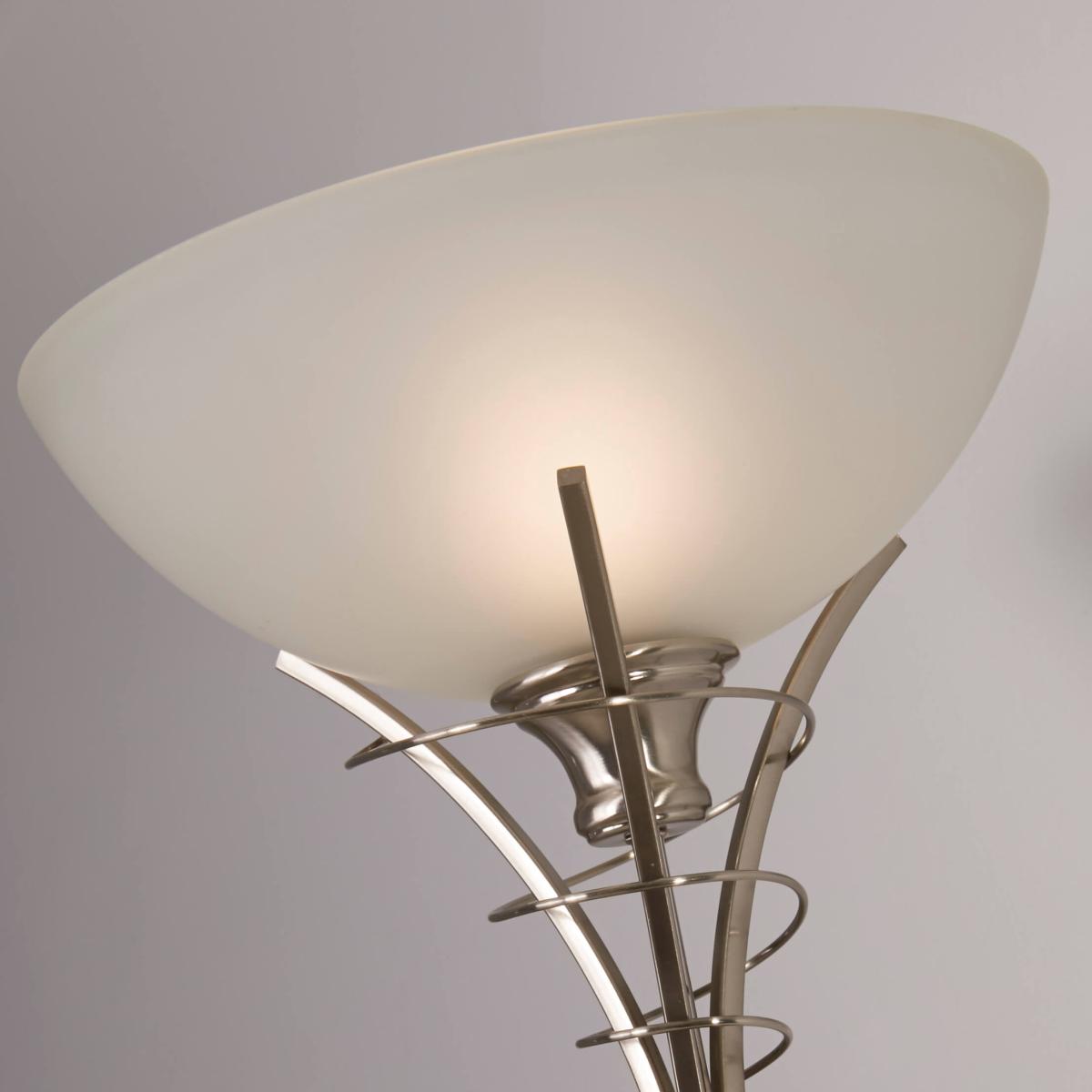 Gretta Satin Nickel Uplighter Floor Lamp – image 4