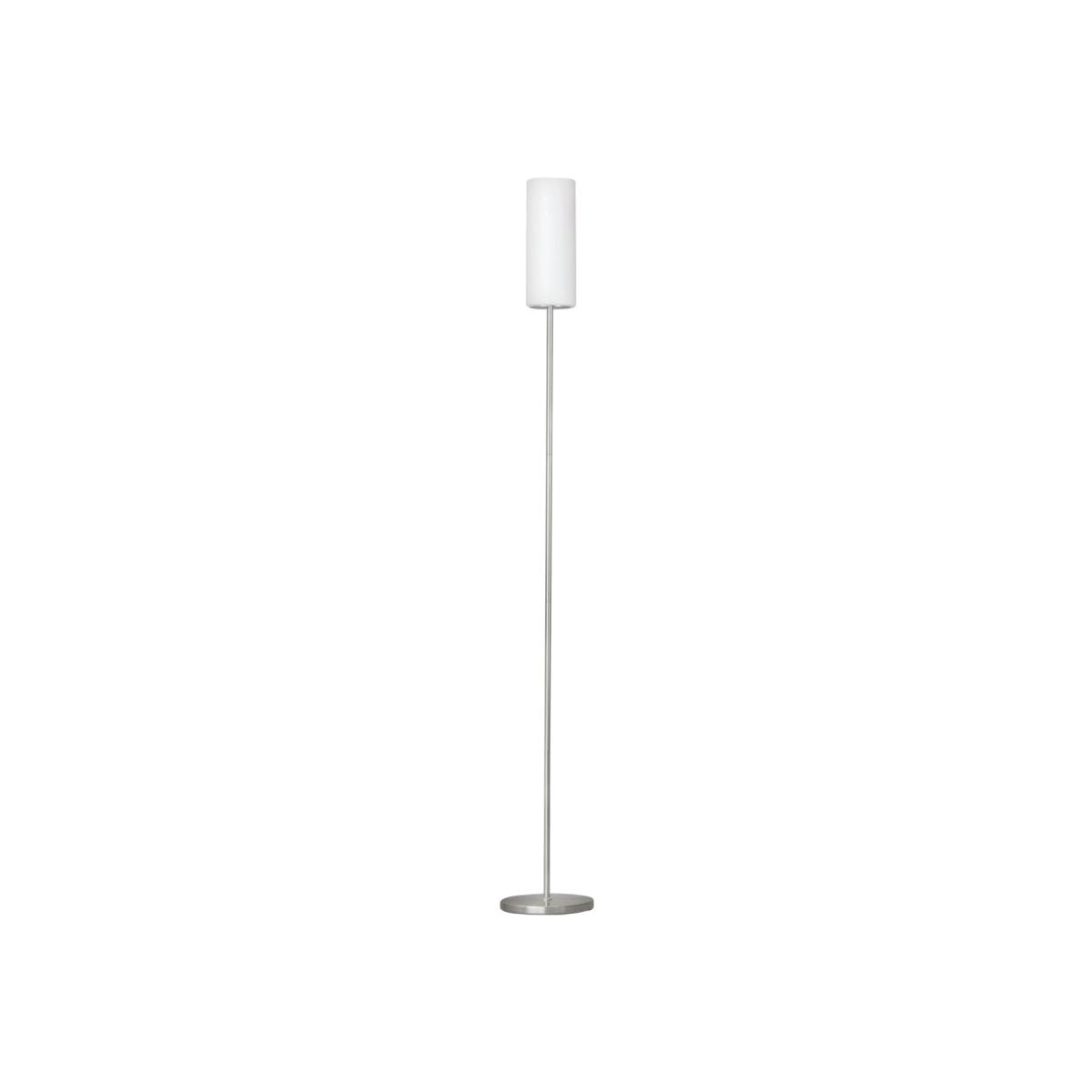 Troy 3 Light Nickel & White Floor Lamp