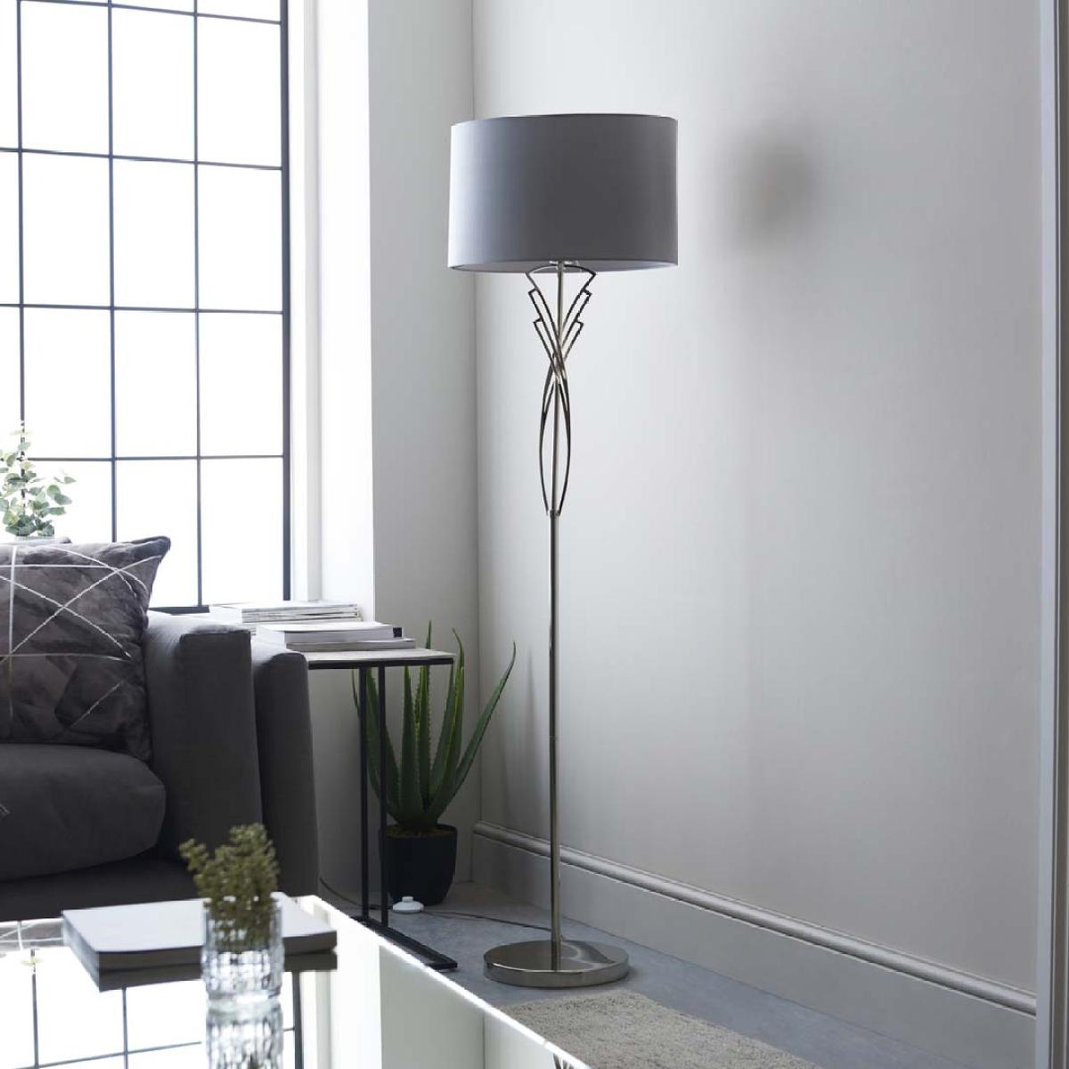Lyla Satin Nickel Floor Lamp – image 2