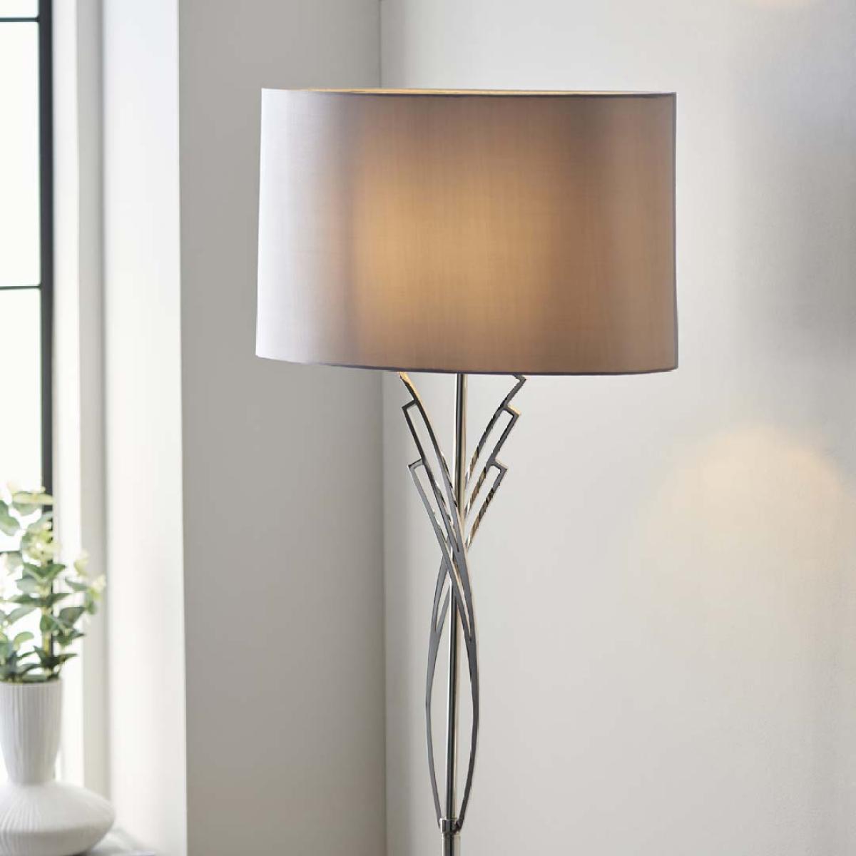 Lyla Satin Nickel Floor Lamp – image 3