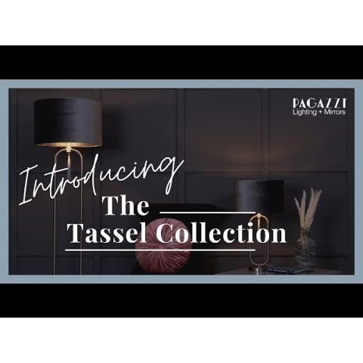 Tassel 1 Light Satin Nickel Grey Floor Lamp – image 2