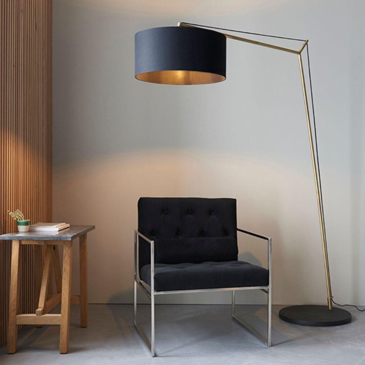Zaira Brass and Black Floor Lamp – image 2