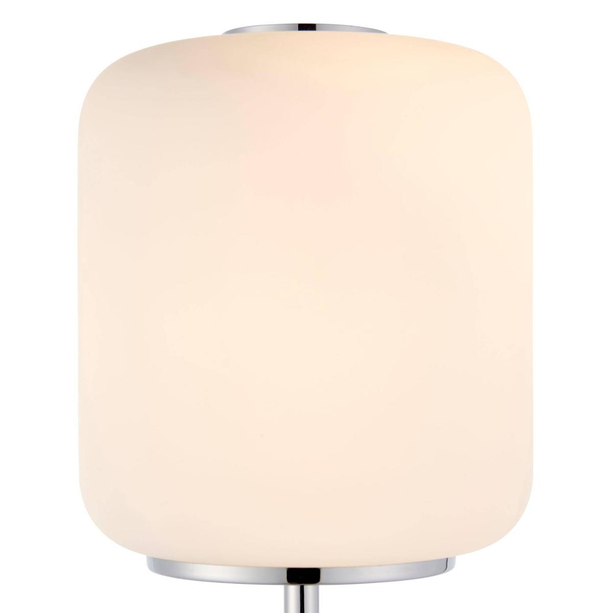 Maxwell Warm White LED Polished Chrome 143cm Floor Lamp with White Opal Shade – image 3