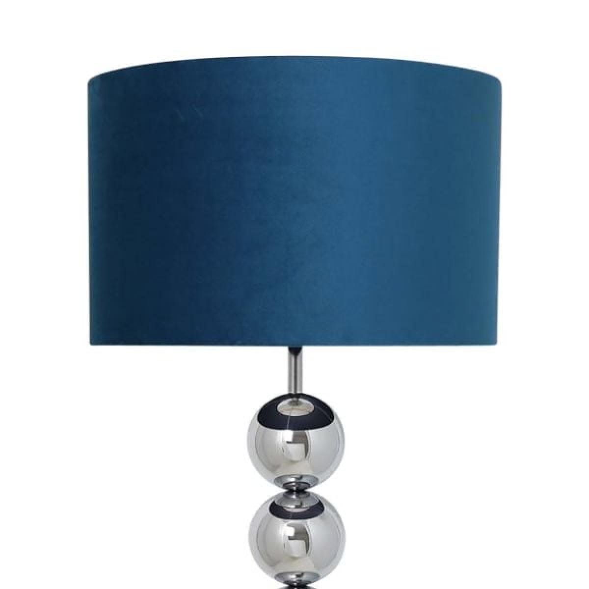 Aila Polished Chrome & Navy Floor Lamp – image 2