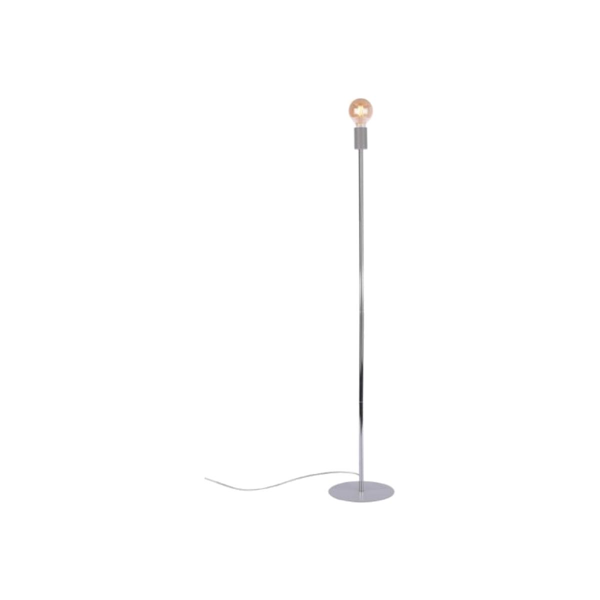 Innes Polished Chome & Grey Floor Lamp