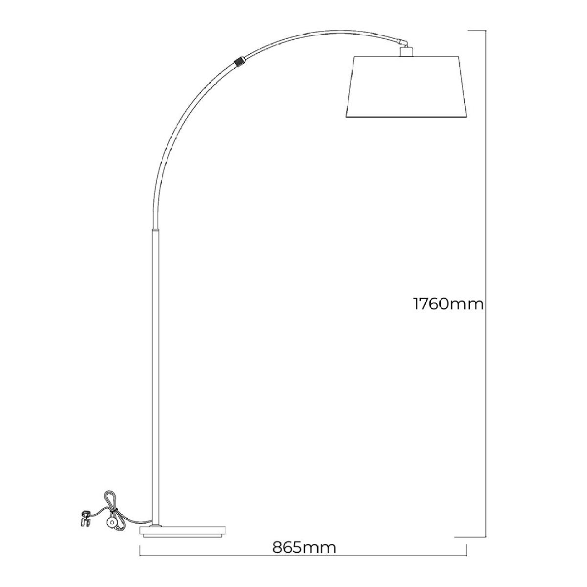 Jive Antique Brass Arc Floor Lamp – image 6