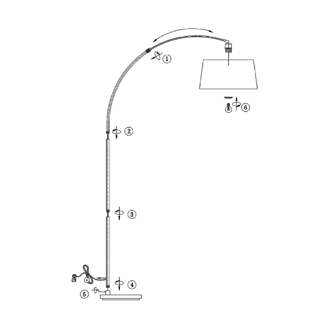 Jive Antique Brass Arc Floor Lamp – image 7