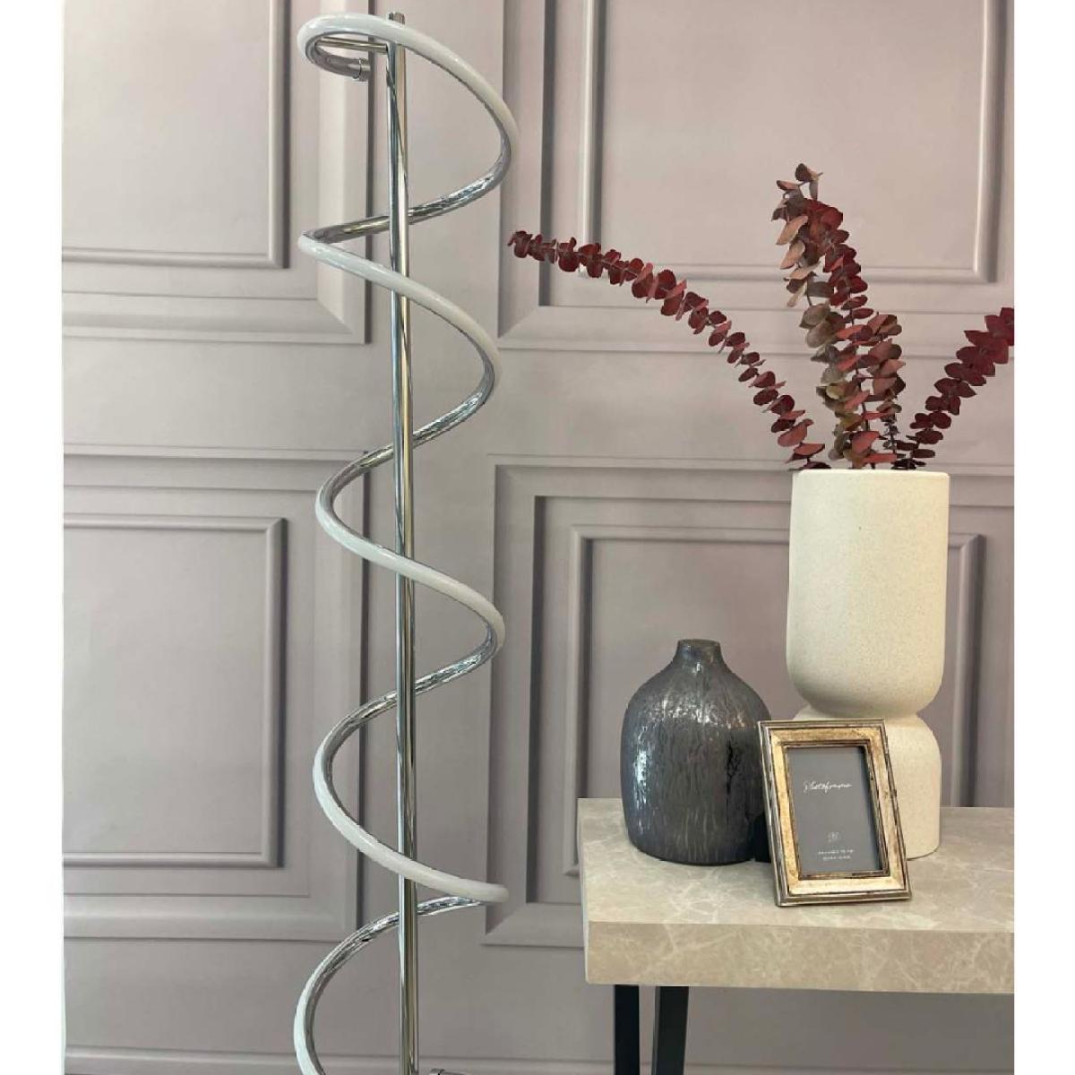 Cosimo Spiral Polished Chrome LED Floor Lamp – image 3