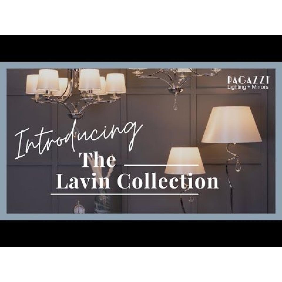 Lavin Curve Arm Floor Lamp 1 Light with Ivory Shade – image 2