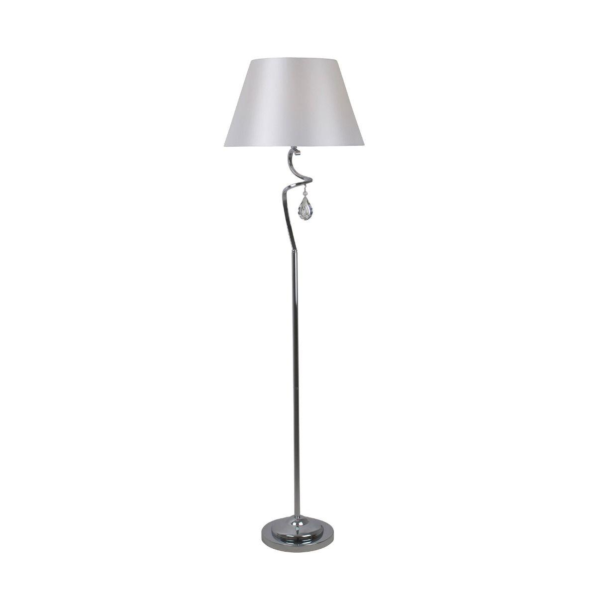 Lavin Curve Arm Floor Lamp 1 Light with Ivory Shade – image 4