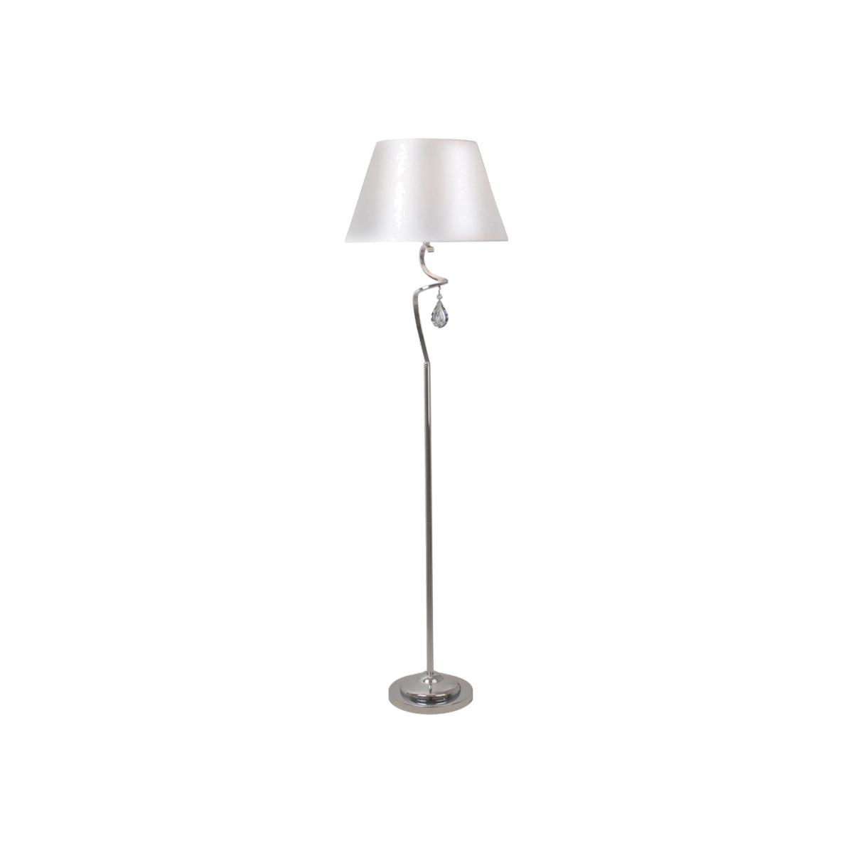 Lavin Curve Arm Floor Lamp 1 Light with Ivory Shade – image 1