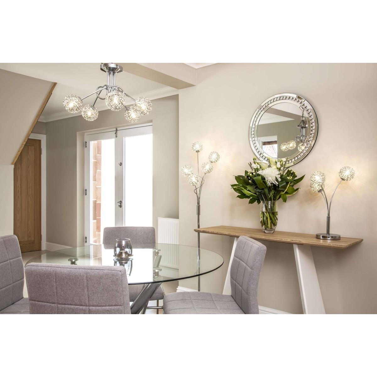 Kesha 5 Light Floor Lamp Chrome – image 2