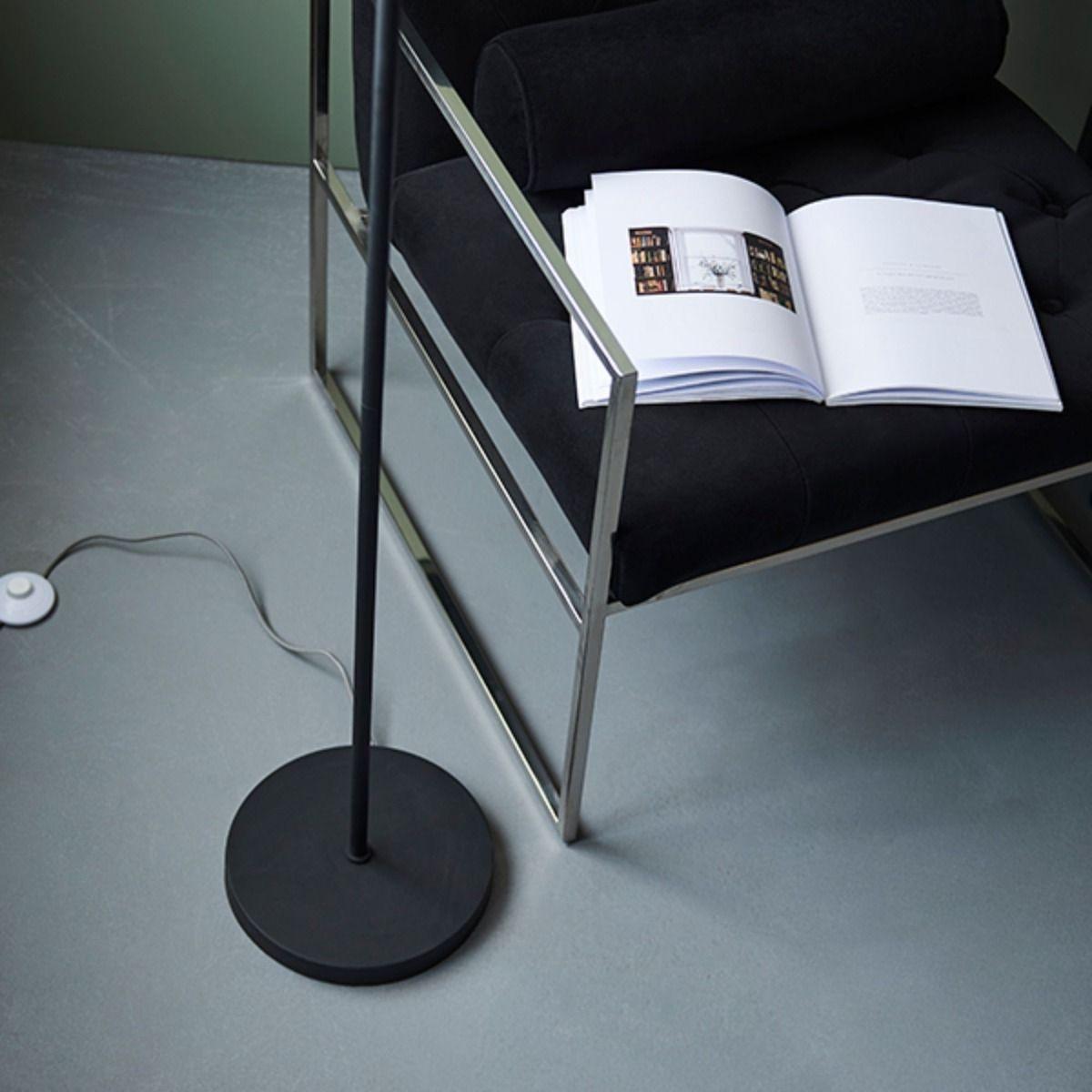 Izaro 2 Light Black and Opal Floor Lamp – image 8