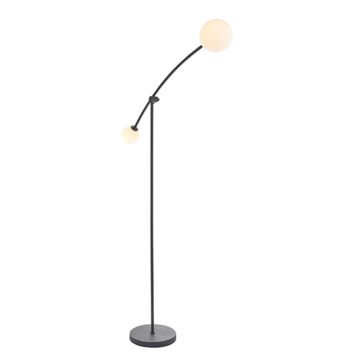 Izaro 2 Light Black and Opal Floor Lamp – image 9
