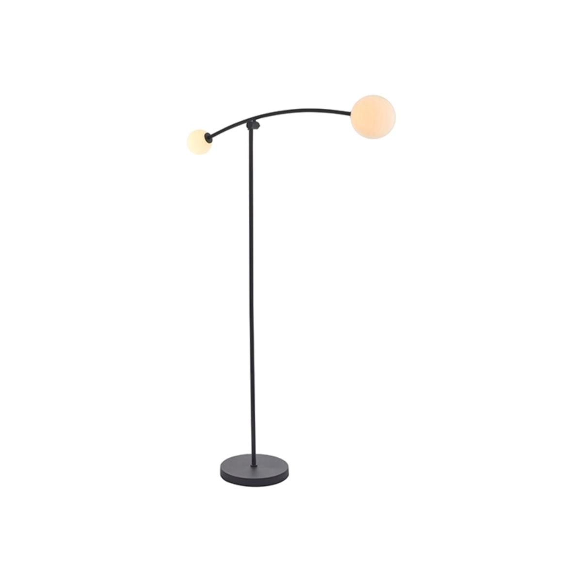Izaro 2 Light Black and Opal Floor Lamp – image 1
