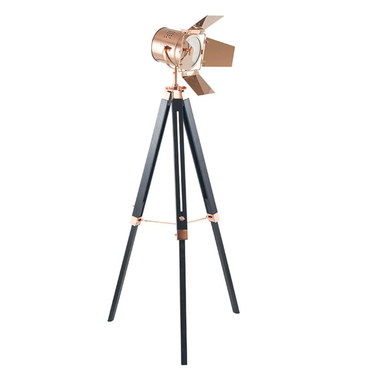 Hereford Copper and Black Tripod Floor Lamp – image 2