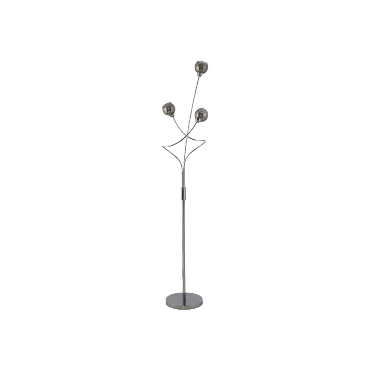 Kitty 3 Light Polished Chrome & Smoked Floor Lamp – image 1