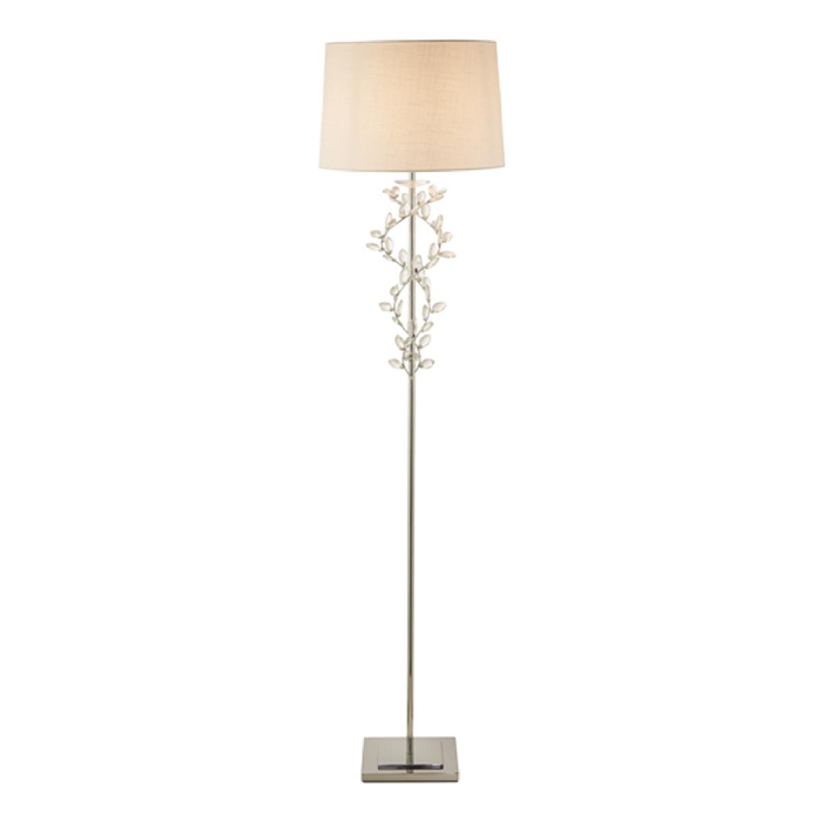 Rosie Chrome & Clear Glass Trim Floor Lamp – image 2