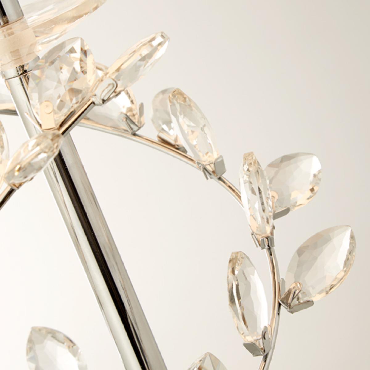 Rosie Chrome & Clear Glass Trim Floor Lamp – image 3