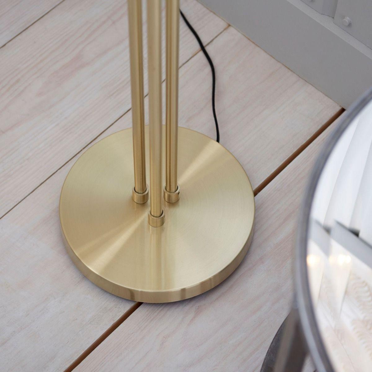 Dimple 3 Light Satin Brass Floor Lamp – image 5