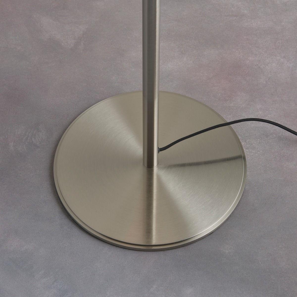 Hayfield Satin Nickel & Grey Floor Lamp – image 5