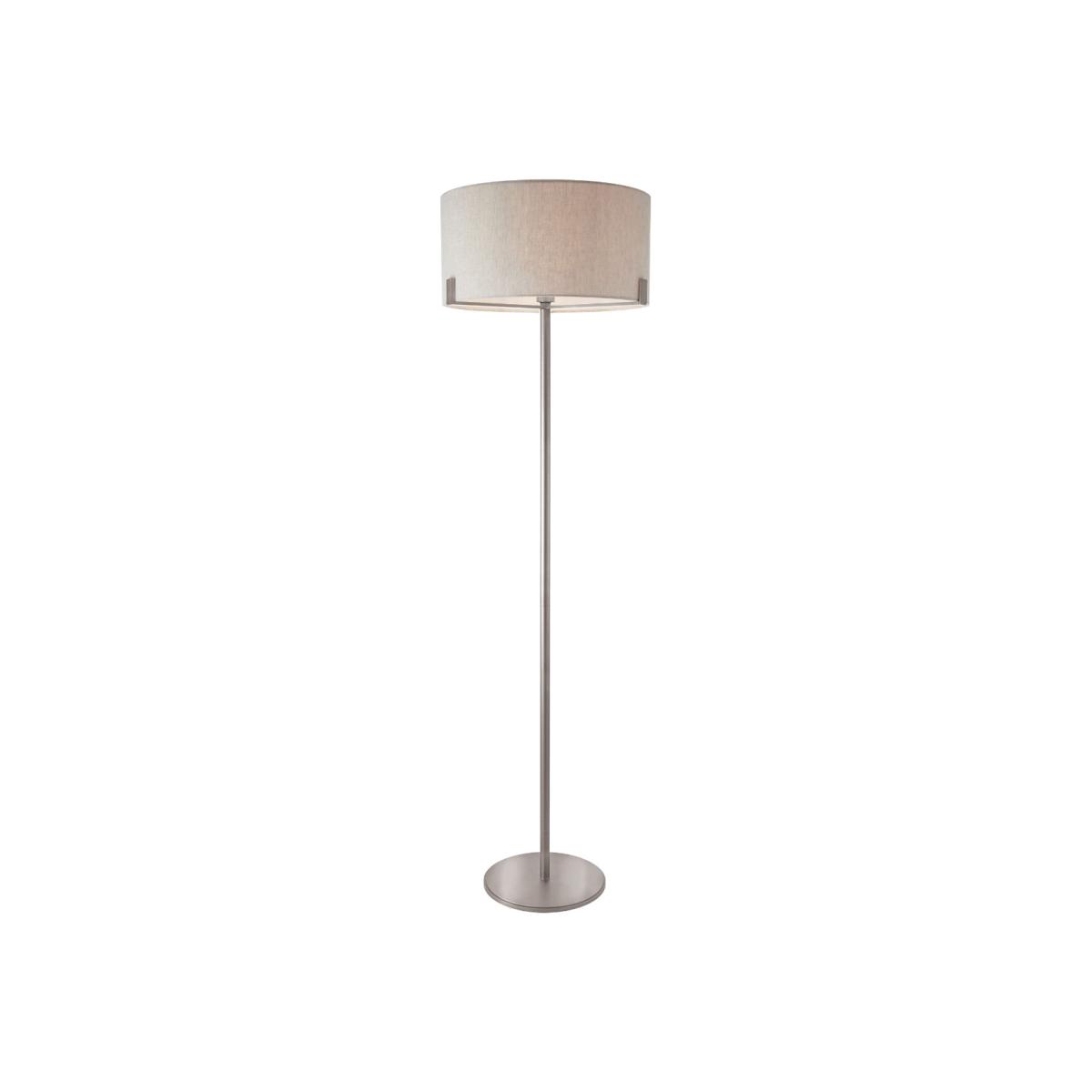 Hayfield Satin Nickel & Grey Floor Lamp – image 1