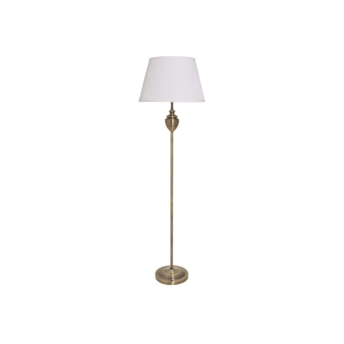 Giona Antique Brass & White Floor Lamp – image 1