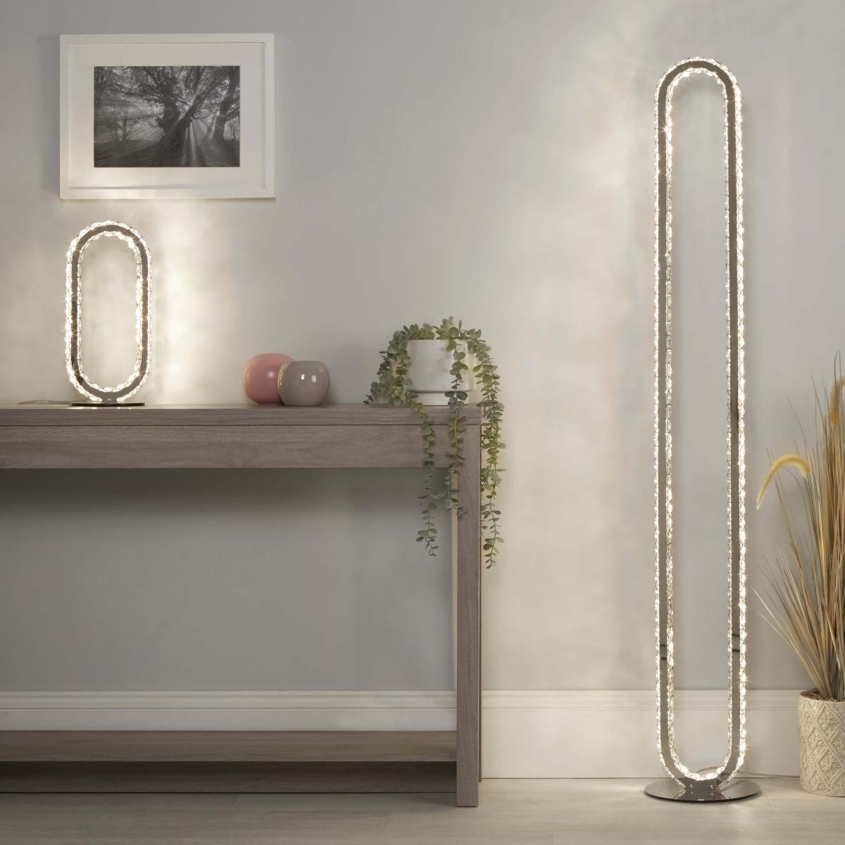 Mendoza Clear Glass and Polished Chrome LED Floor Lamp – image 5