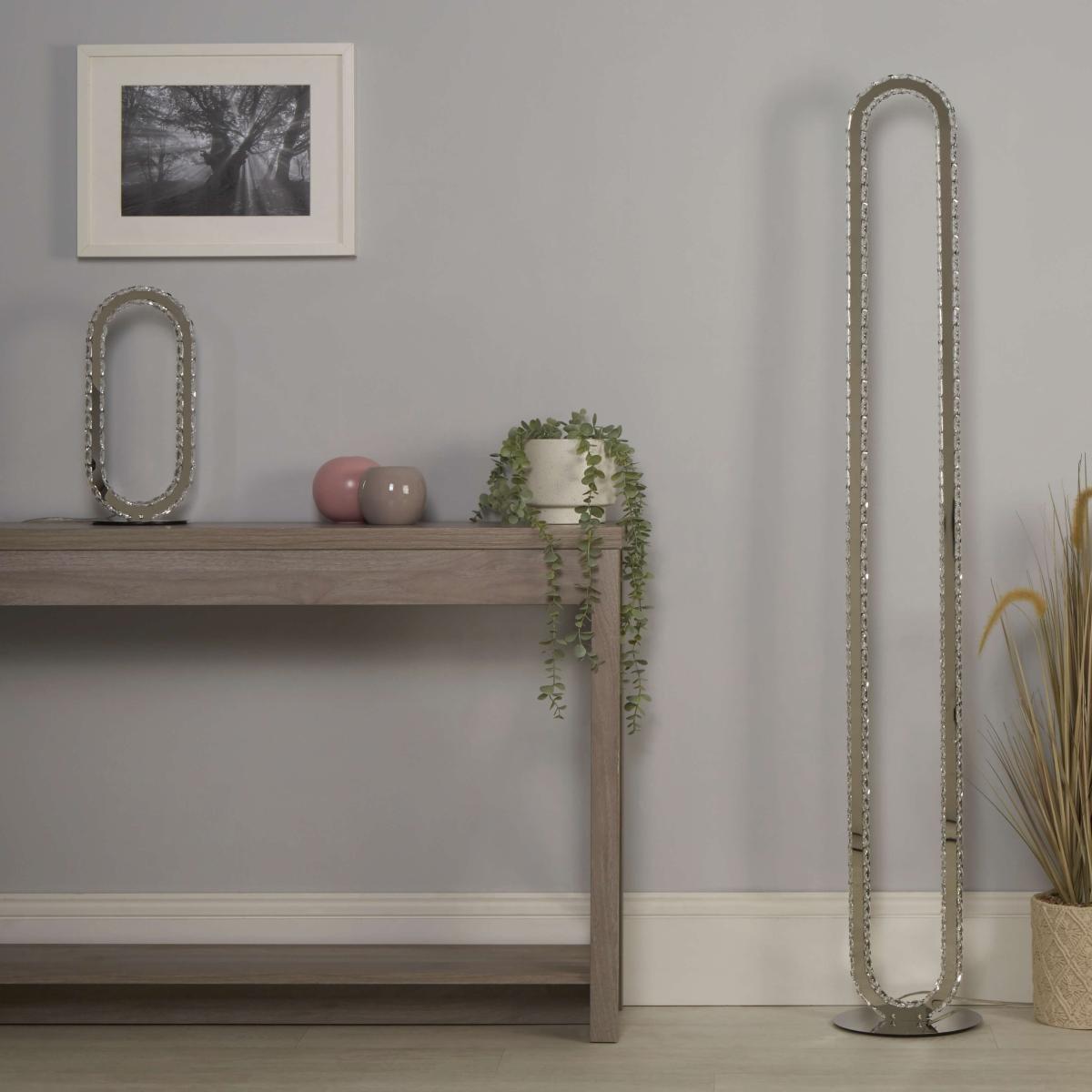 Mendoza Clear Glass and Polished Chrome LED Floor Lamp – image 6