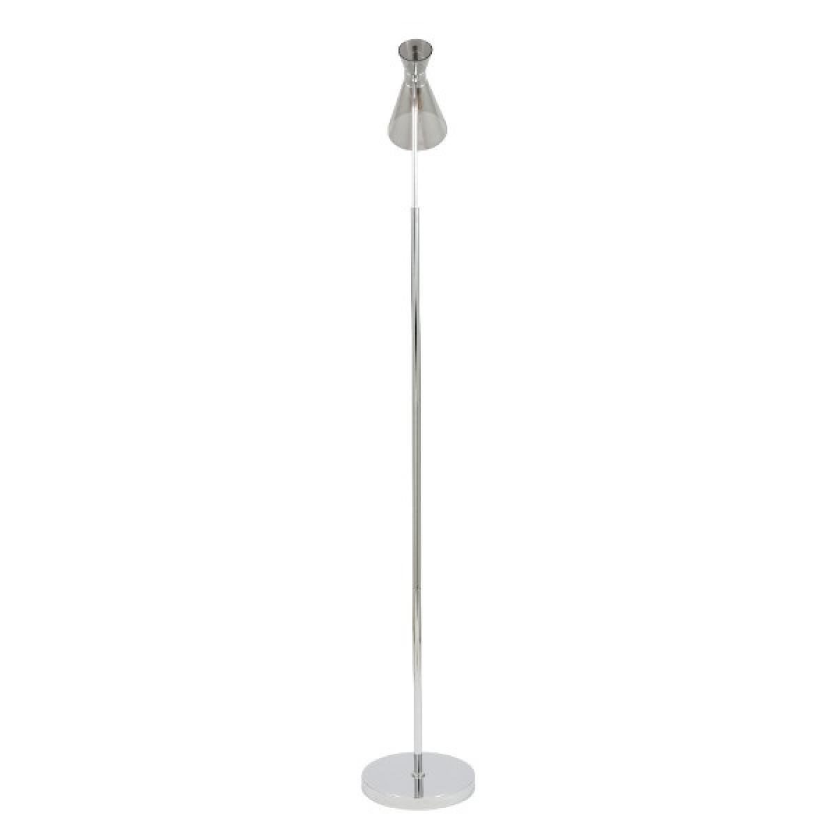 Monroe Smoked Glass &amp; Silver Floor Lamp – image 3