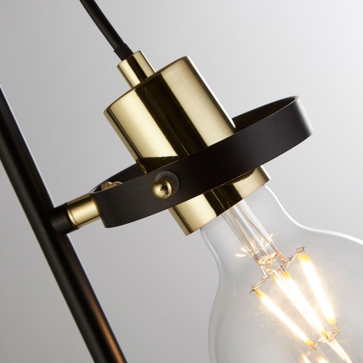 Hansel 1 Light Black & Brass Floor Lamp – image 3