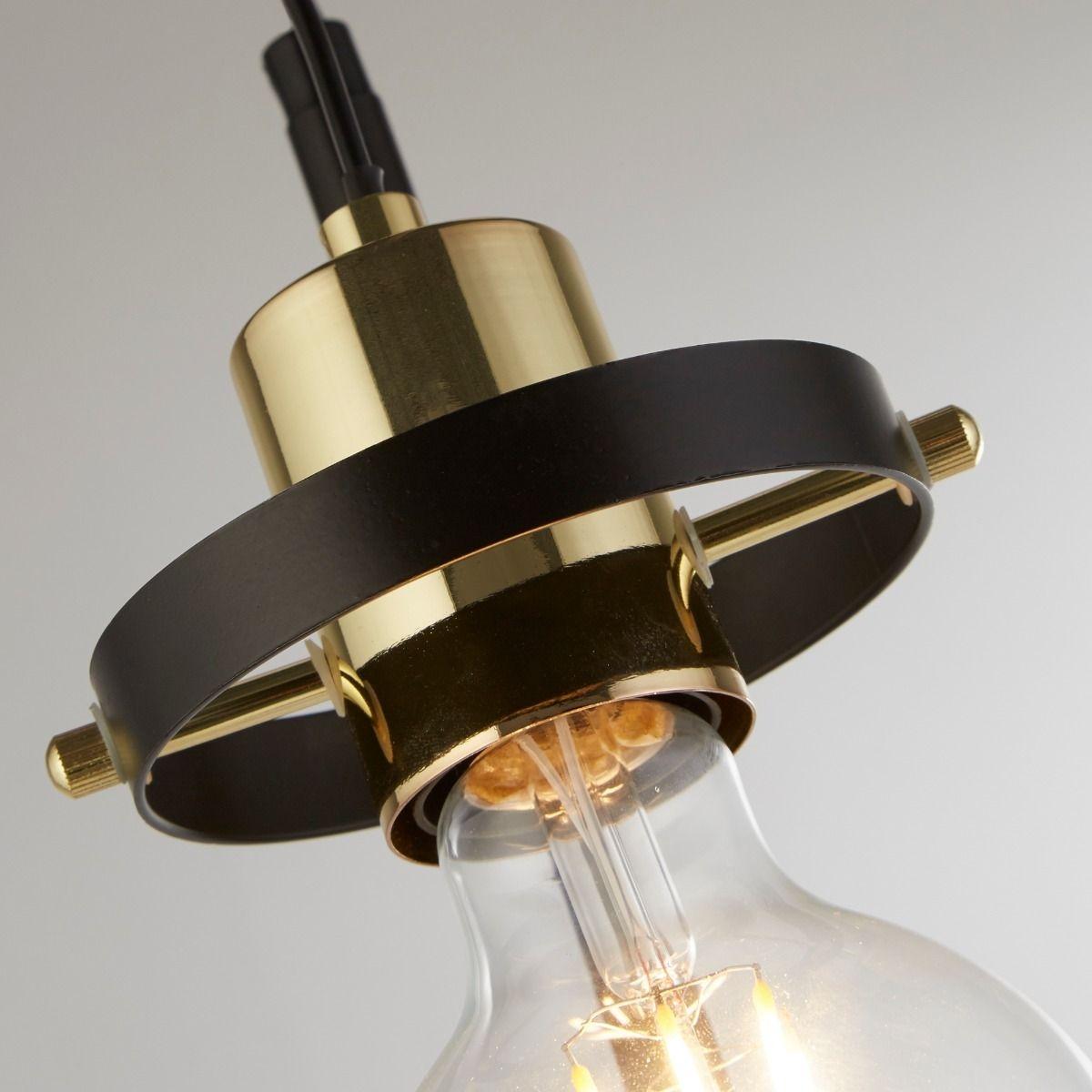 Hansel 1 Light Black & Brass Floor Lamp – image 4