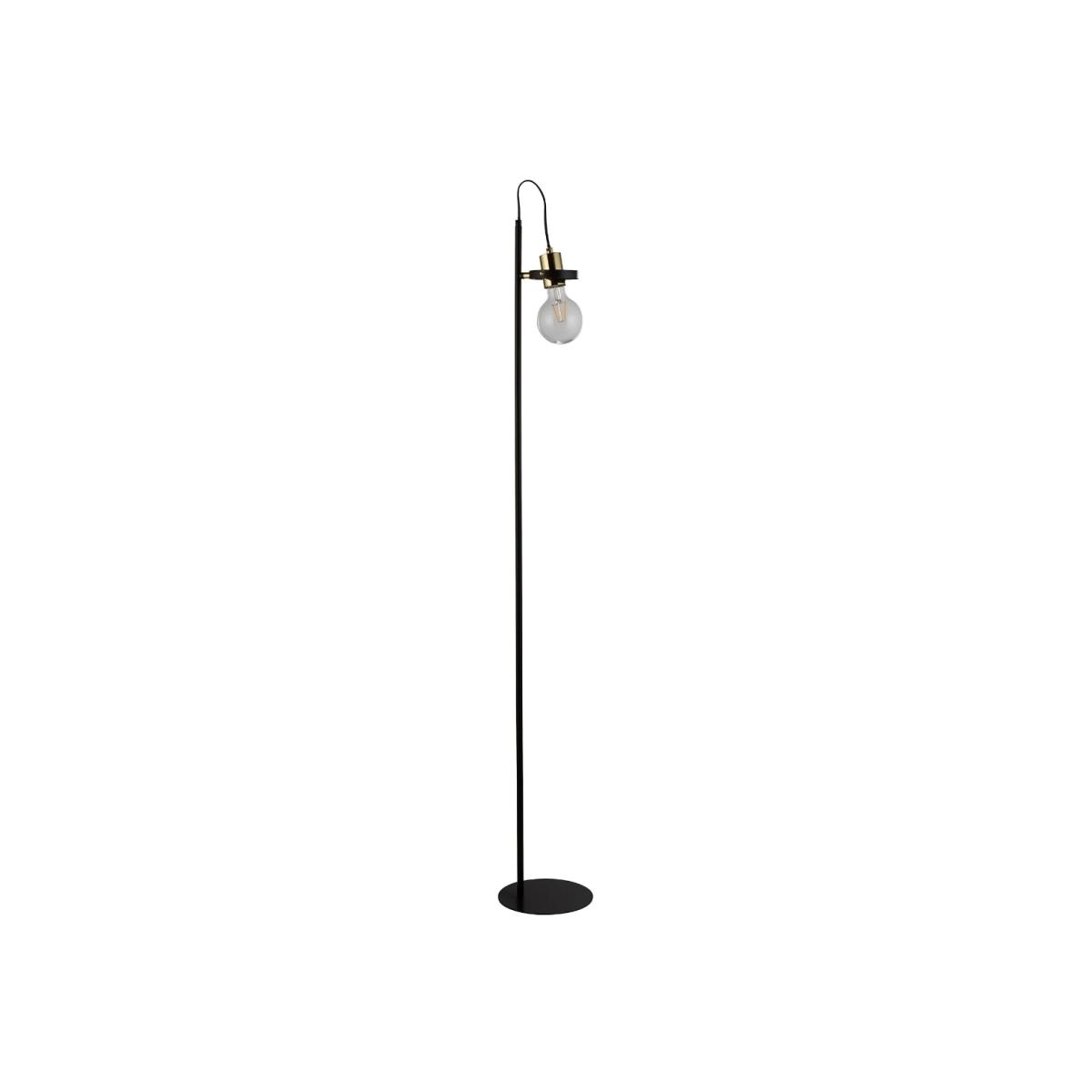 Hansel 1 Light Black & Brass Floor Lamp – image 1
