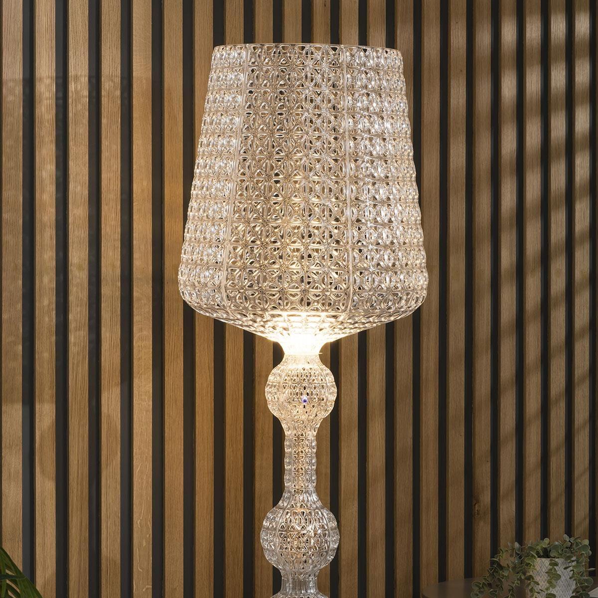 Large Clear Standing Floor Lamp - Luxury Crystal Gem Effect - Dimmable Lamp – image 3