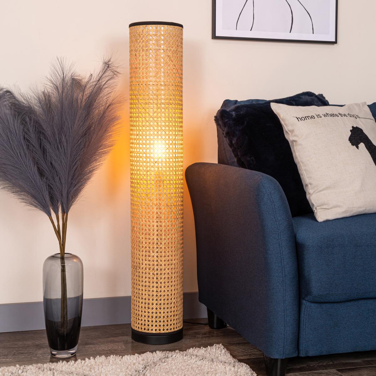 Grace Rattan Cylinder Floor Lamp - Natural – image 3