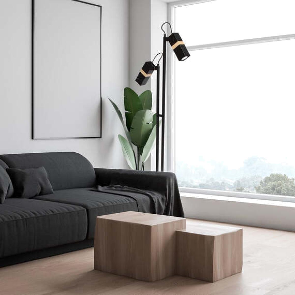 Milagro Vidar Black Floor Lamp - Black