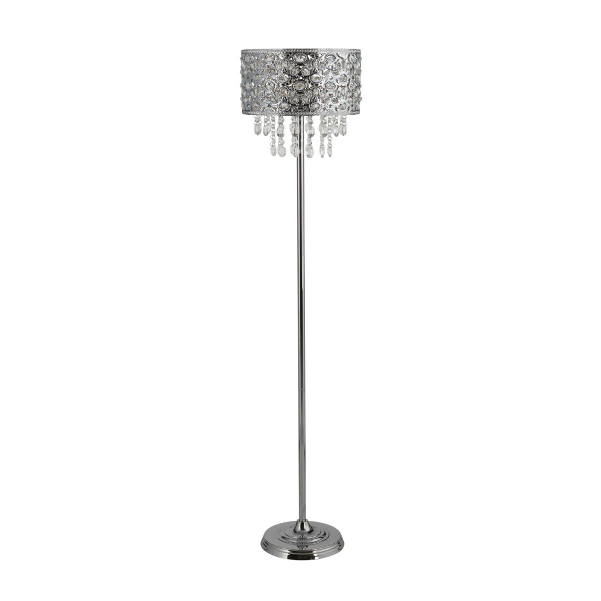 Cross Droplet Crystal Floor Lamp - Silver – image 4