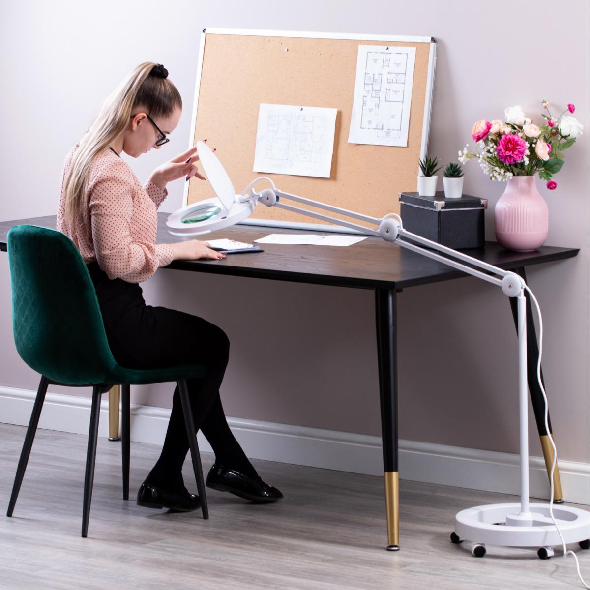 Hobby Task Lamp LED Magnifying Craft Light Floor Lamp - White – image 2