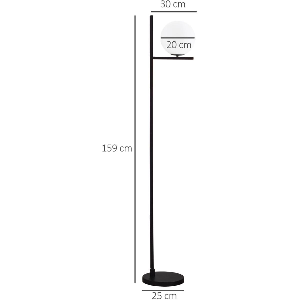 Unique Standing Modern Floor Lamp with Pedal Switch - Black – image 7