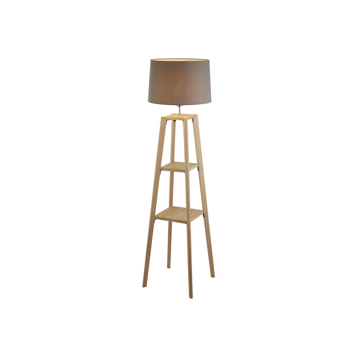 Natural wood shelf floor stand - Brown
