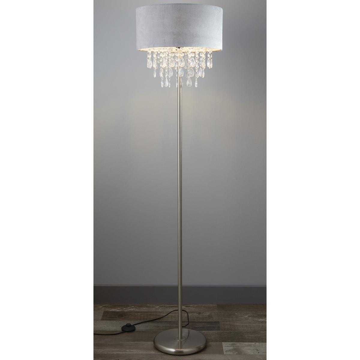 Velvet Effect Droplet Floor Lamp - Blush – image 4