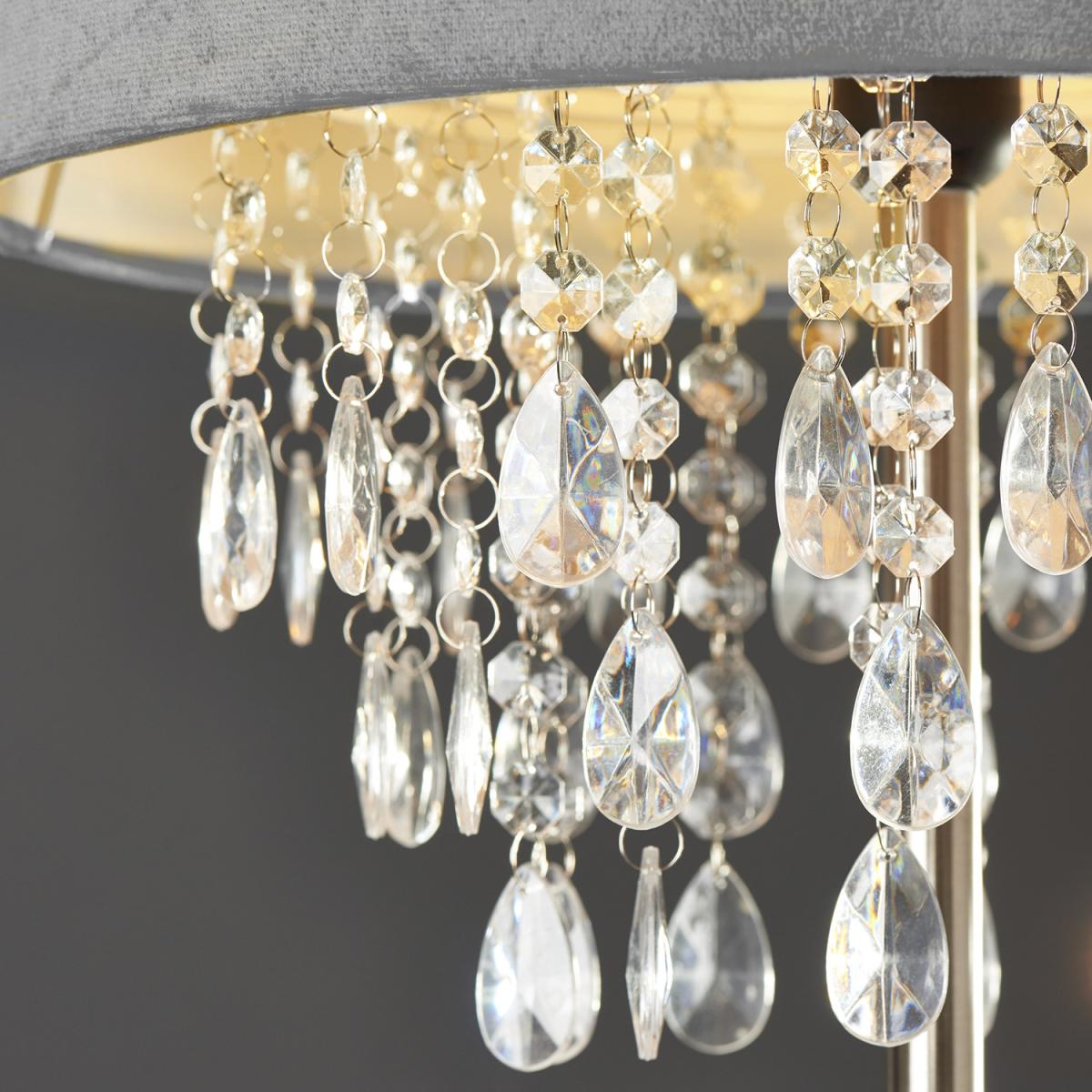 Velvet Effect Droplet Floor Lamp - Blush – image 5