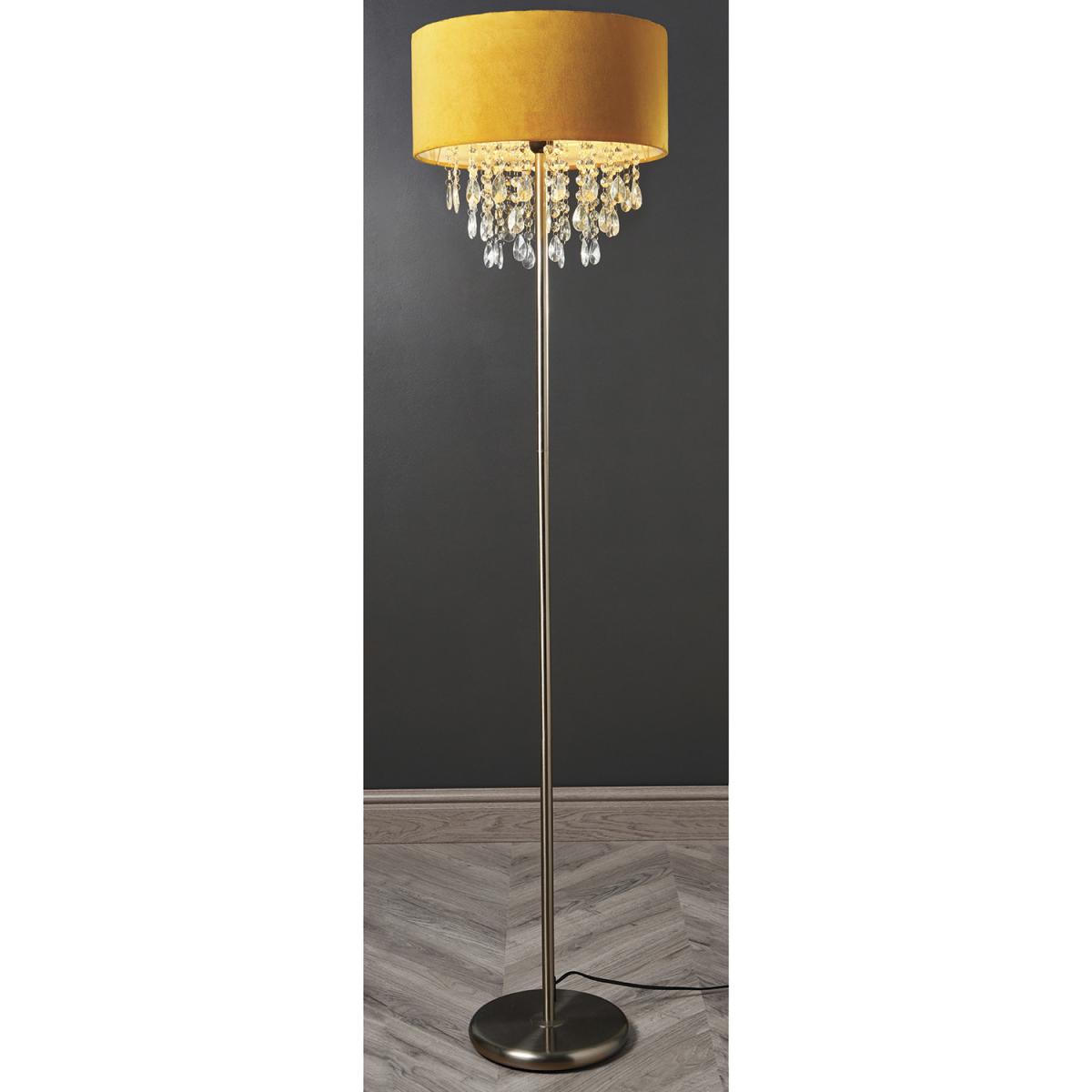 Velvet Effect Droplet Floor Lamp - Blush – image 8